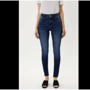 Kancan High Rise Exposed Button Skinny Jeans 15/31